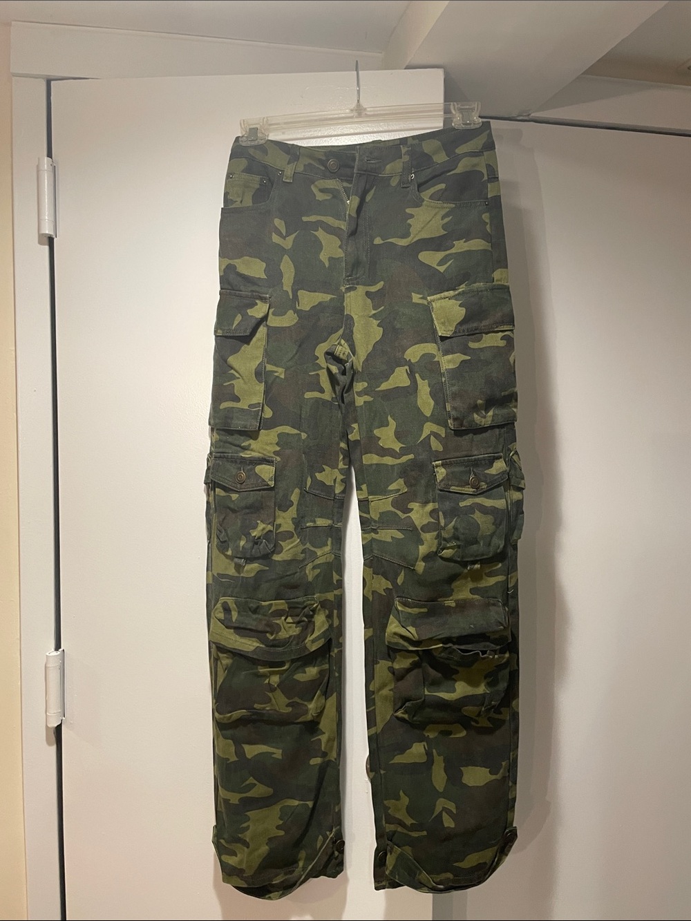 Fashion Nova Olive Green Camo Cargo Pants